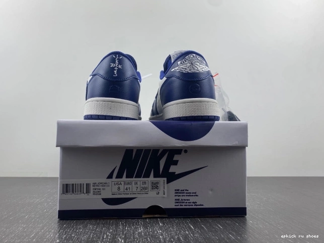 Cheap TRAVIS X JORDAN X OFF-WHITE CUSTOM AIR 1 SCOTT DM7890-101 0805